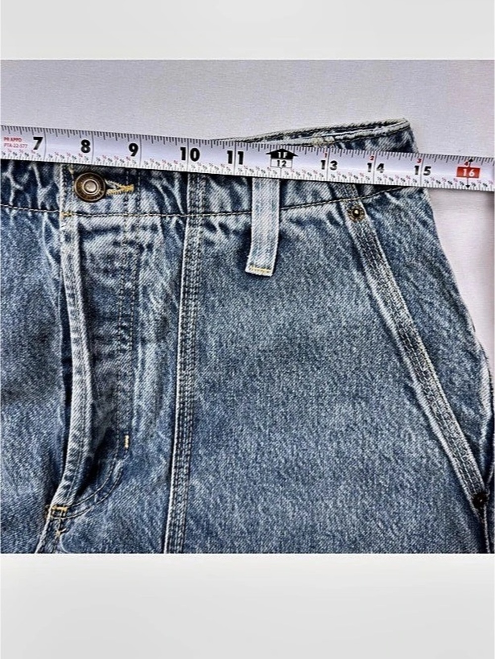 We The Free Patchwork Boyfriend Jeans Blue Waist 26 - Picture 9 of 11